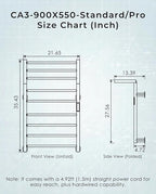 Foldable Heated Towel Rack, Dual-Zone Electric Towel Warmer Rack - Image 7