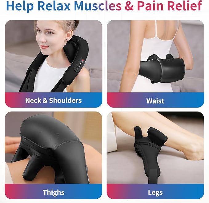 Shiatsu Neck Massager for Pain Relief Deep Tissue, Cordless Shoulder and Back - Image 5