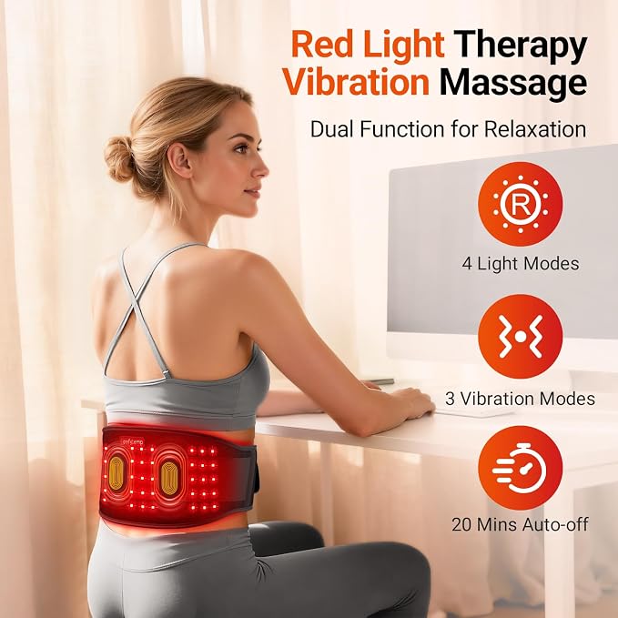 Comfytemp Cordless Red Light Therapy Massage Belt - Image 2