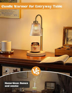 Innqoo Wood Color& Clear Candle Warmer Lamp - Image 5