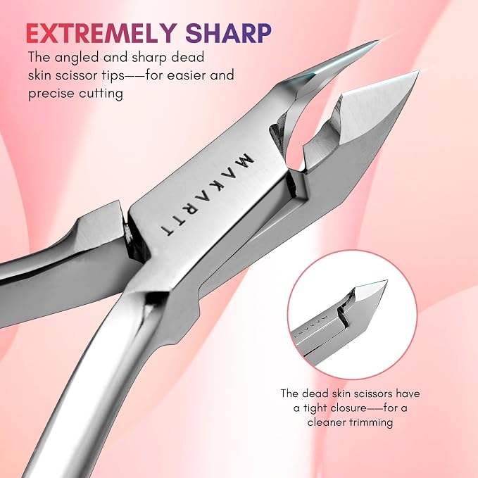 Makartt Cuticle Nipper, Full Jaw Sharp Nail Trimmer Cutter - Image 2