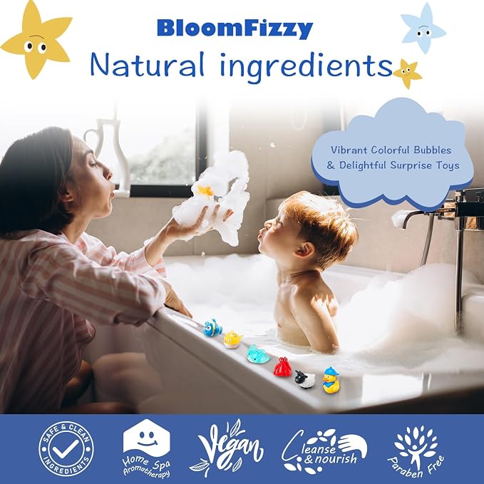 30 Kids Bath Bombs with Surprise Inside – Gift Set with 30 Unique Land & Sea - Image 6