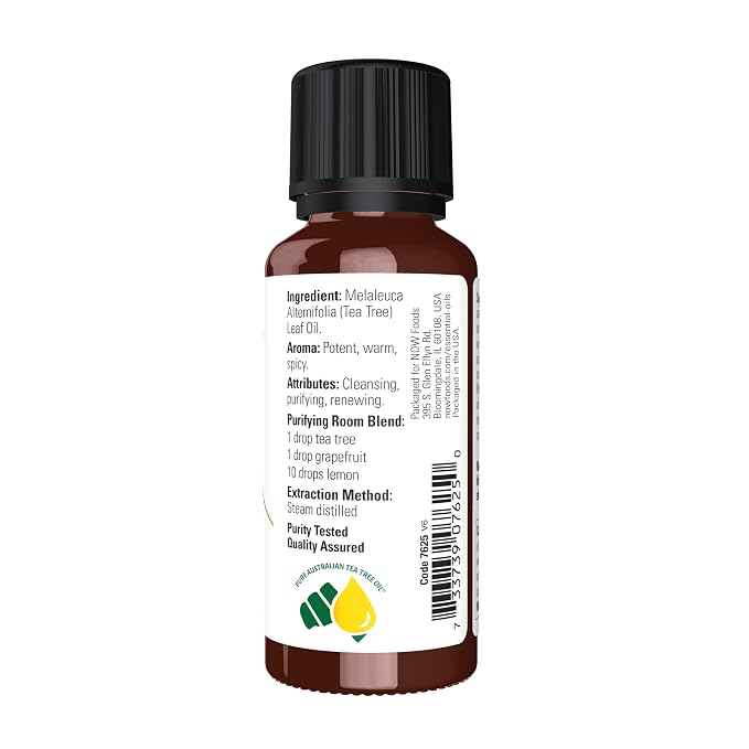 NOW Essential Oils, Tea Tree Oil, Cleansing Aromatherapy Scent, Steam Distilled - Image 2