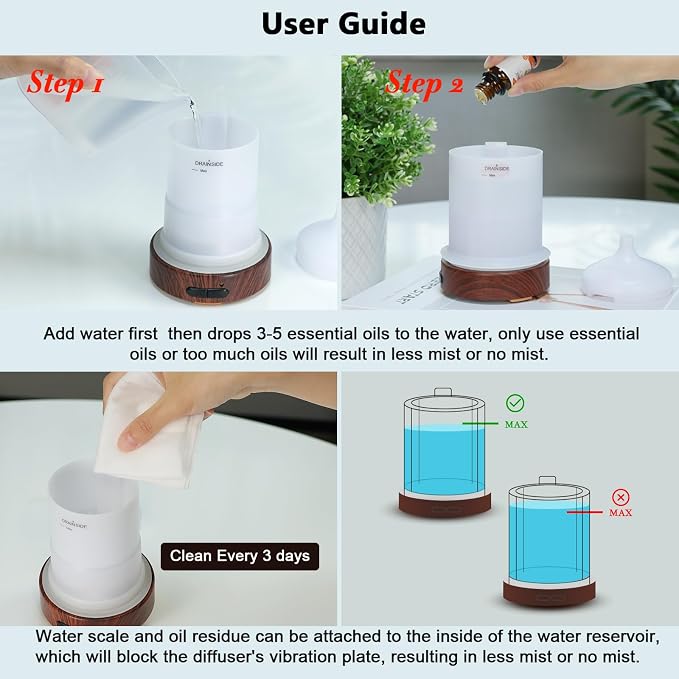 EQUSUPRO Essential Oil Diffuser 150ml Black Metal Aromatherapy Oil Diffuser - Image 6
