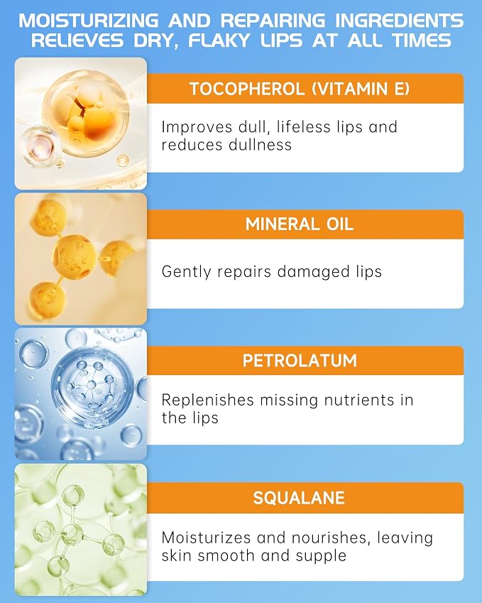 Lip Balm for Men-5pcs Vitamin E Hydrating Mens lipstick, Moisturizing and - Image 4