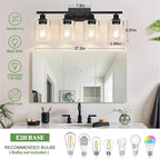 MOKATNG 4-Light Bathroom Light Fixtures, Vanity Light - Image 8
