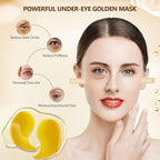 24K Gold Eye Mask 60Pcs, 5 Portable Golden Collagen Under Eye Patches, 30 Pairs - Image 2