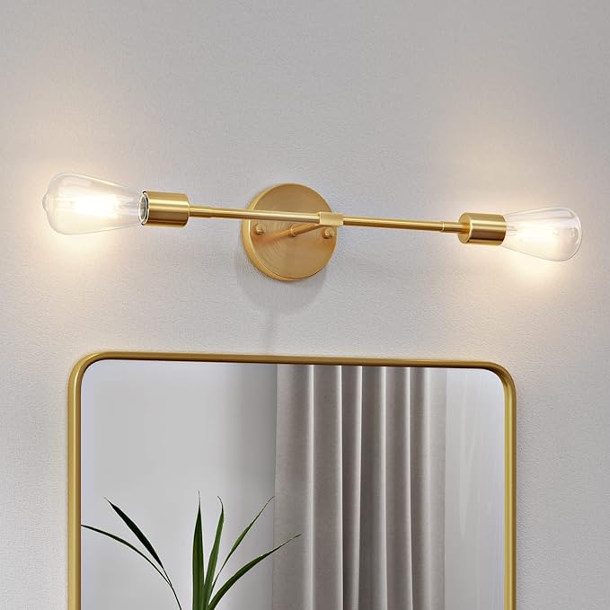 FadimiKoo 2-Light Gold Sconces Wall Light Fixtures, Bathroom Vanity Light by FadimiKoo