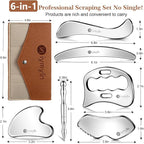 6-in-1 Stainless Steel Muscle & Fascia Scraper Tool Set, - Image 6