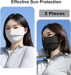 2Pcs UV Face Mask, Sun Masks for Women, Cooling Breathable Face Cover for - Image 2