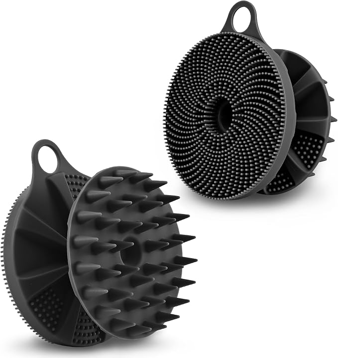 INNERNEED 2-in-1 Silicone Body Scrubber and Scalp Massager Shampoo Brush by INNERNEED