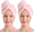 100% Turkish Cotton Hair Towel Wrap 2 Pack – Oeko-TEX Certified Quick Dry Turban by Seritaine