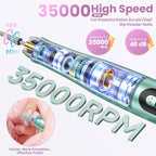 Cordless Nail Drill 35000RPM, Portable Electric Nail File - Image 2