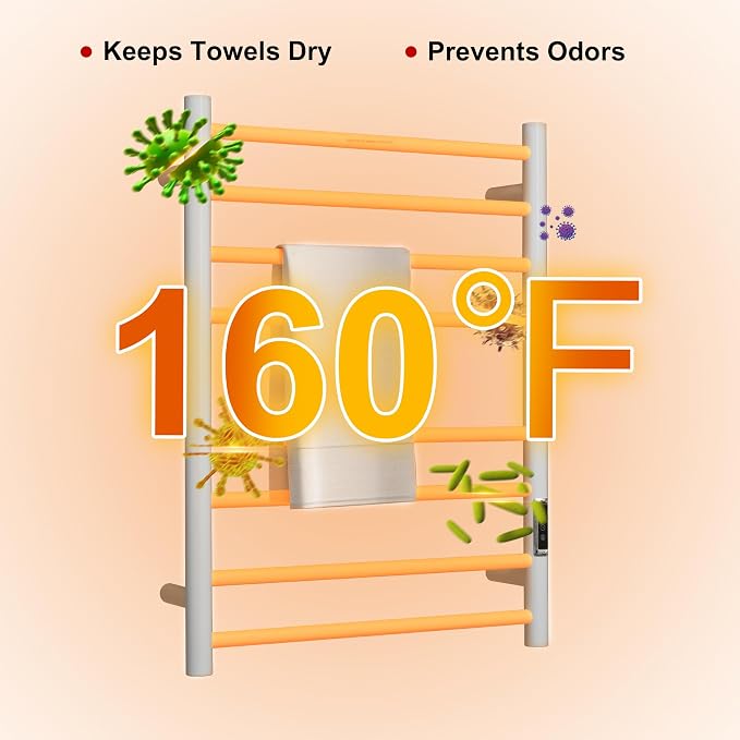 Heated Towel Racks for Bathroom, Wall Mounted Electric Towel Warmer Racks - Image 3