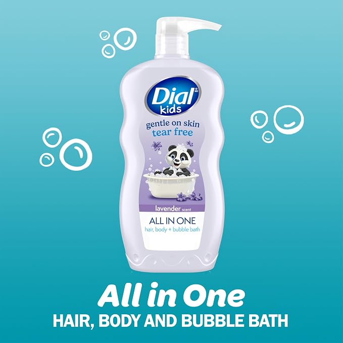 Dial Kids 3-in-1 Body+Hair+Bubble Bath, Lavender Scent, 24 fl oz - Image 2