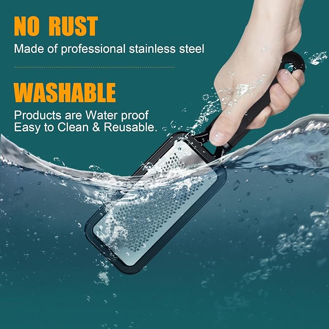 Foot Files Callus Remover 2 Pcs Stainless Steel Professional Pedicure Foot Rasp - Image 3