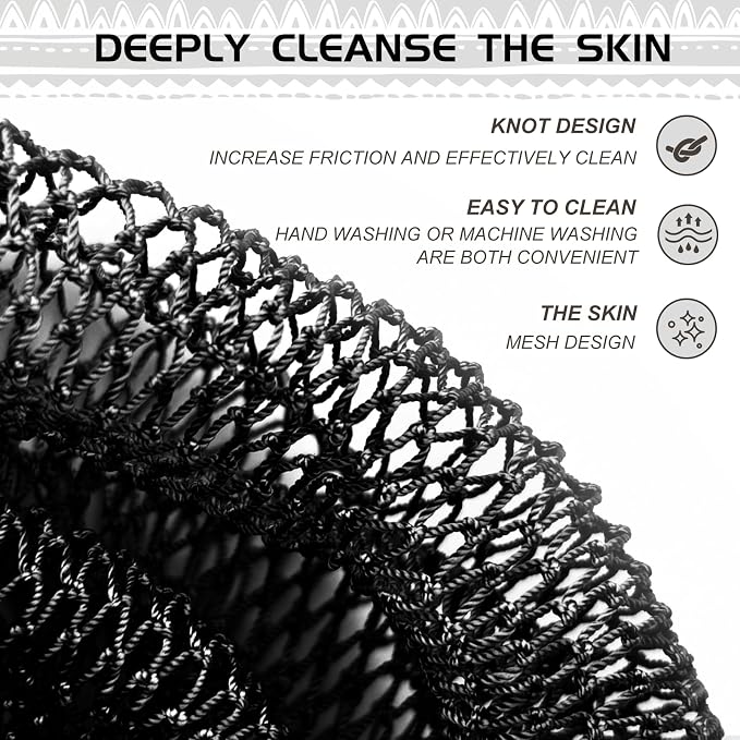 SPMKTBOZAI African Net Sponge Authentic, Loofah Exfoliating Body Scrubber Bath - Image 7