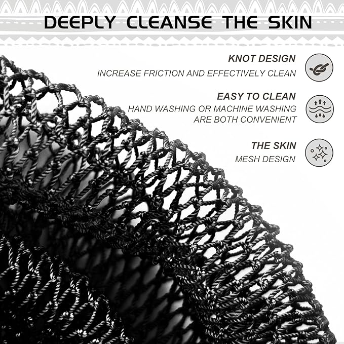 SPMKTBOZAI African Net Sponge Authentic, Loofah Exfoliating Body Scrubber Bath - Image 6