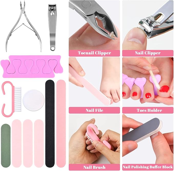 Professional Foot Care Kit, 30-Piece Pedicure Set - Image 5