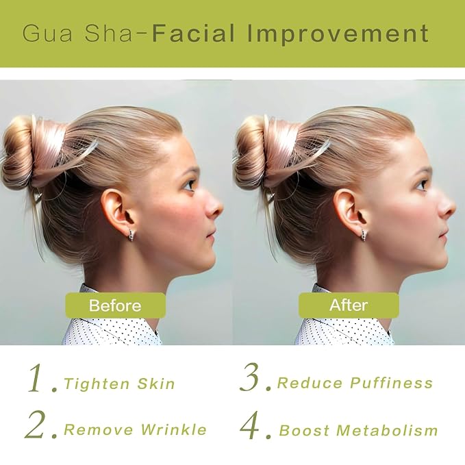 Gua Sha Facial Tools, Jade Guasha Tool - Image 3