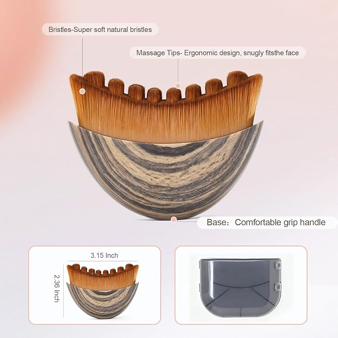 2 PCS Lymphatic Contour Face Brush, Manual Lymphatic Drainage Massager - Image 3