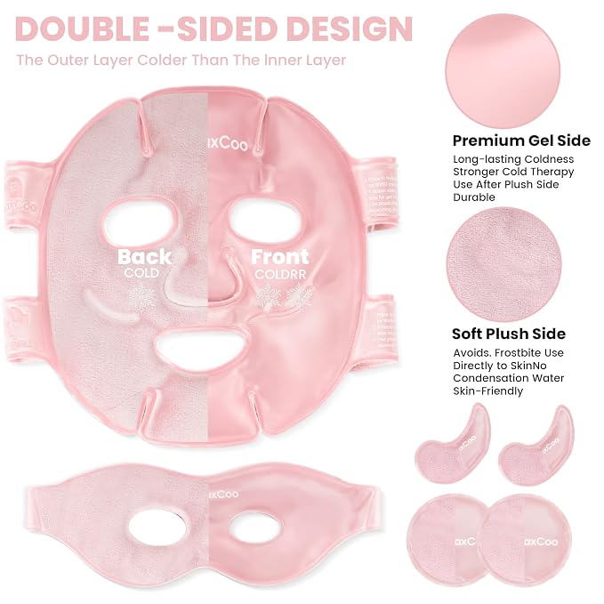 RelaxCoo Ice Face Eye Mask for Dark Circles and Puffiness Cold Warm Compress - Image 2