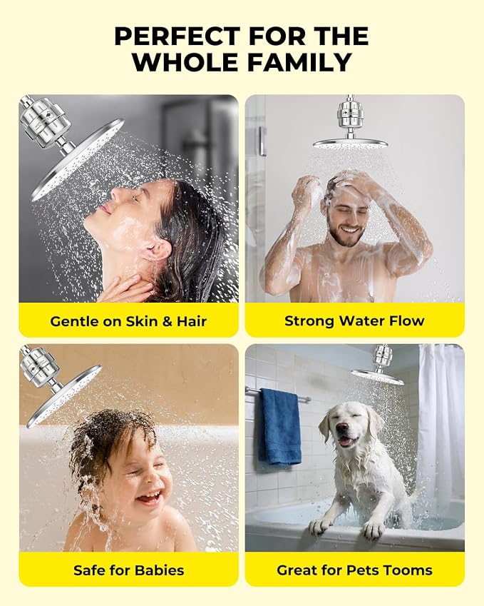 4 Pack Universal Shower Filter Cartridge- 99% Removes Chlorine, Heavy Metals - Image 7