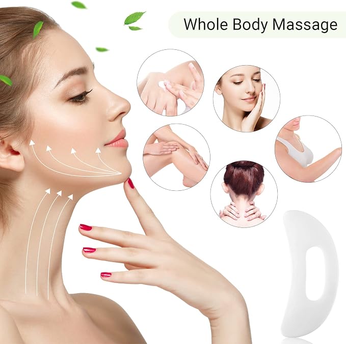 Treela 5 Pcs Gua Sha Facial Tools Set and 1 Pcs Body Gua Sha Massage Tool - Image 5