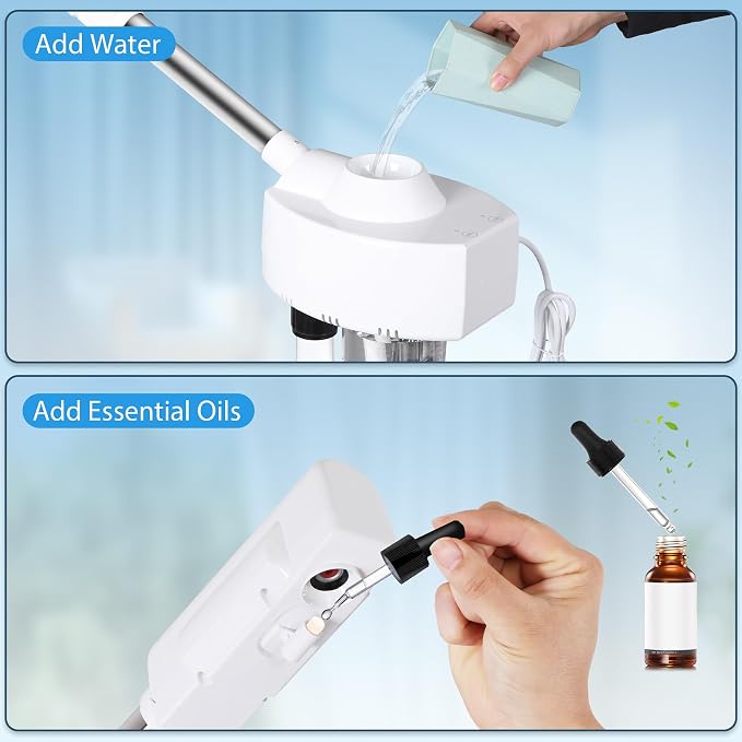 HomGarden Professional Facial Steamer, Hot Mist & Timer Function, Adjustable - Image 3