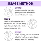 1 PCS Shower Cap, Double Layer & Adjustable Bathing Cap - Image 7