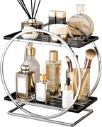 2-Tier Bathroom Organizer Countertop, Large Cosmetic Skincare Organizers - Image 9