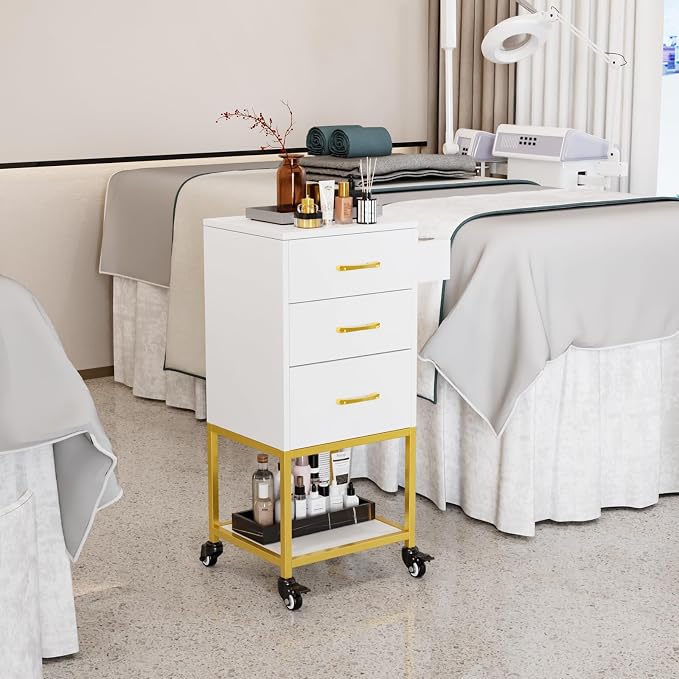 OmySalon Salon Storage Trolley Cart, Beauty Wooden Hair Cabinet - Image 9