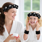 Zkptops Spa Headband for Washing Face Wristband Set Sponge Makeup - Image 7