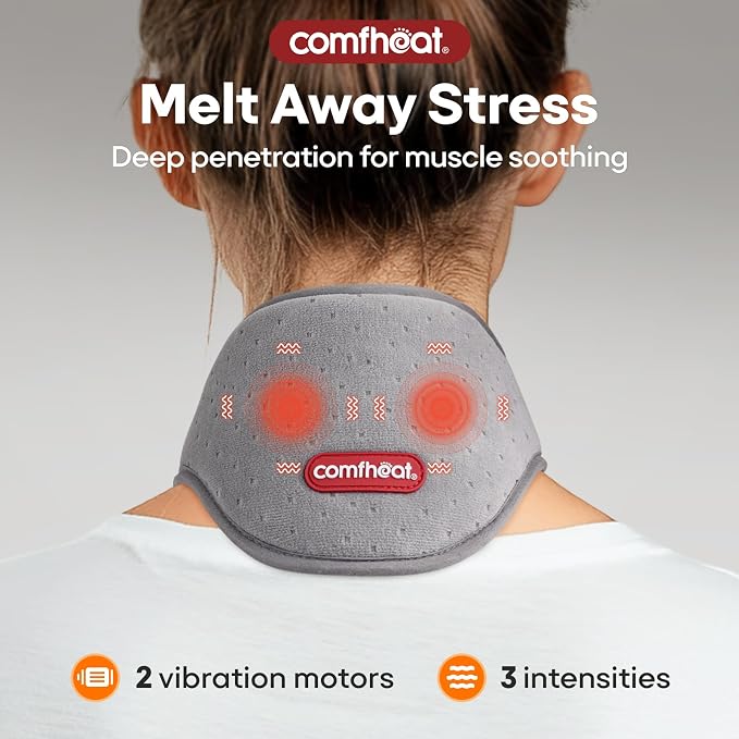Cordless Neck Heating Pad with Vibration Massager - Image 4