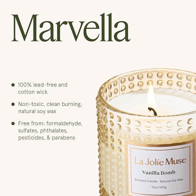LA JOLIE MUSE Vanilla Bomb Candle –Vanilla, Lemon Zest & Patchouli | 10 oz - Image 6
