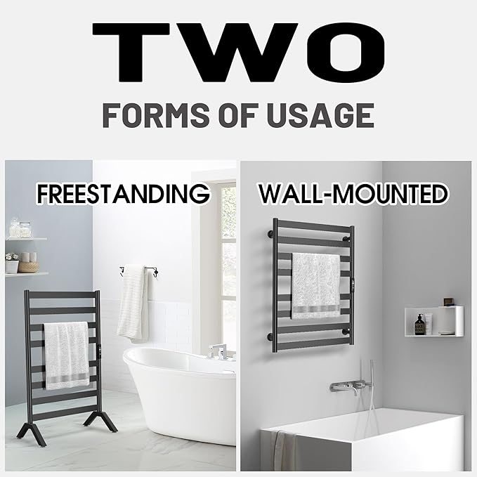 Paraheeter Wall Mounted & Freestanding Heated Towel Rack - Image 4
