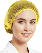 Disposable Bouffant Caps 21 Inch Non Woven Hair Net Elastic Head Cover by C-Cure