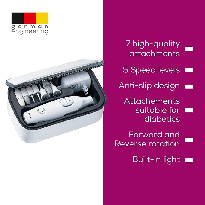 Beurer MP42 Nail Drill, 7-in-1 Nail Kit - Image 7