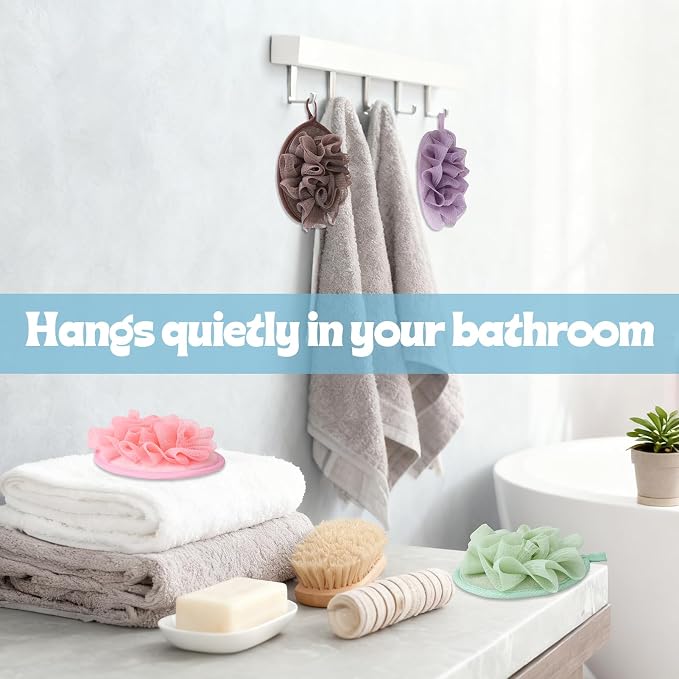 4 PCS Exfoliating Bath Sponges Soft Loofah Shower Scrubber - Image 5