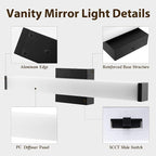 Bathroom Light Fixtures Over Mirror 22IN, 19W 5CCT Dimmable Modern Vanity Lights - Image 3