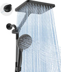 Dual Handheld Shower Head Combo, 2-in-1 Rain Shower Heads System Wide Rainfall by MakeFit