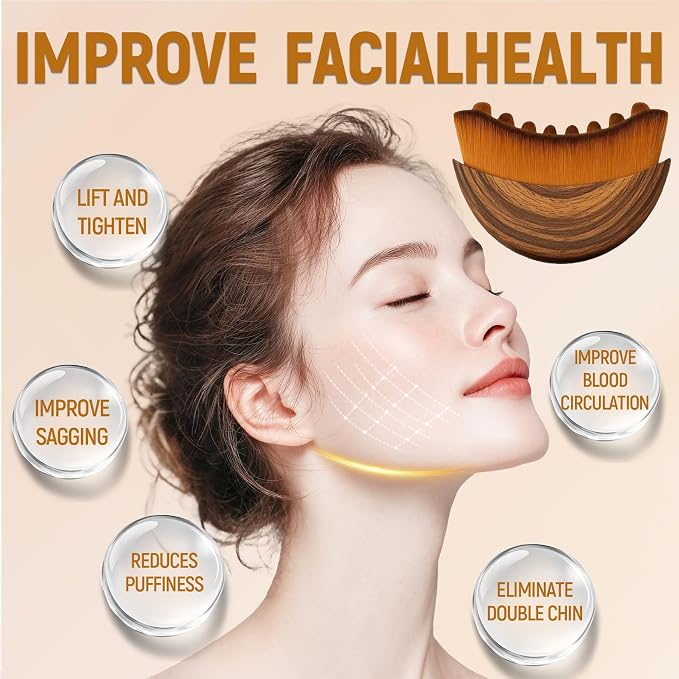 Lymphatic Contour Face Brush, Dry Lymphatic Contour Face Brush Soft Set - Image 2