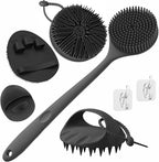 Manmihealth Silicone Back Scrubber & Soft Bath Glove, Silicone Scalp Massager by ManmiHealth