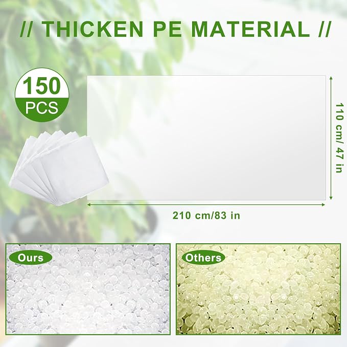 Teling 150 Pcs 60 Pcs Disposable Sauna Blanket Liners, 47x83 Inch Plastic Sheets - Image 3