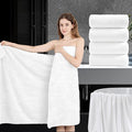 4 Piece Extra Large Bath Towel 35"x70" Oversized Bath Sheet White Bath Towel Set by JessyHome