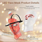 ONLUKY Red Light Therapy Mask for Face, Cordless LED Face Mask Light Therapy - Image 4