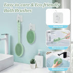 Silicone Back & Body Scrubber Set 2PCS, 13.4'' Gentle Exfoliating Back Scrubber - Image 6