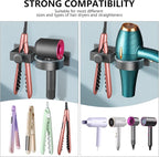 YUET Hair Dryer Holder Hairdryer Straightener Station Wall Mounted/Self - Image 7