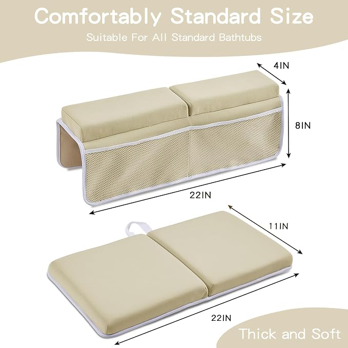Baby Bath Kneeler and Elbow Rest Pad Set, Bath Kneeling Pad Thick Soft Quick - Image 6