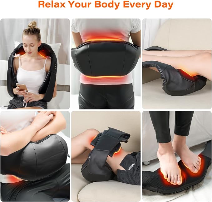 Neck Massager with Heat, Back Massager Deep Tissue, Electric 3D Kneading - Image 5